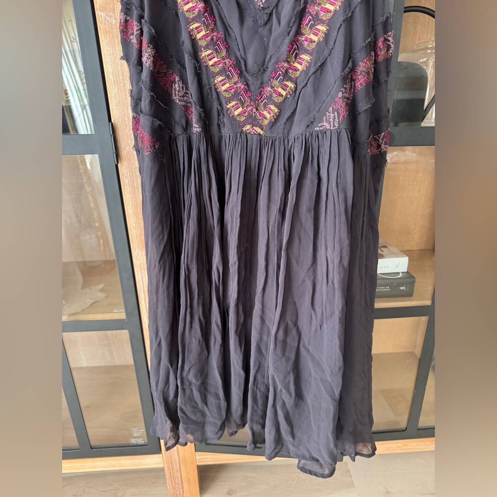 Anthropologie maeve Harlow Embroidered Dress mini plus curve loose sleeveless - Picture 7 of 9